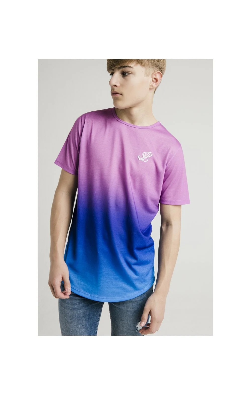 Illusive London Fade Tee - Pink & Blue - Image 3
