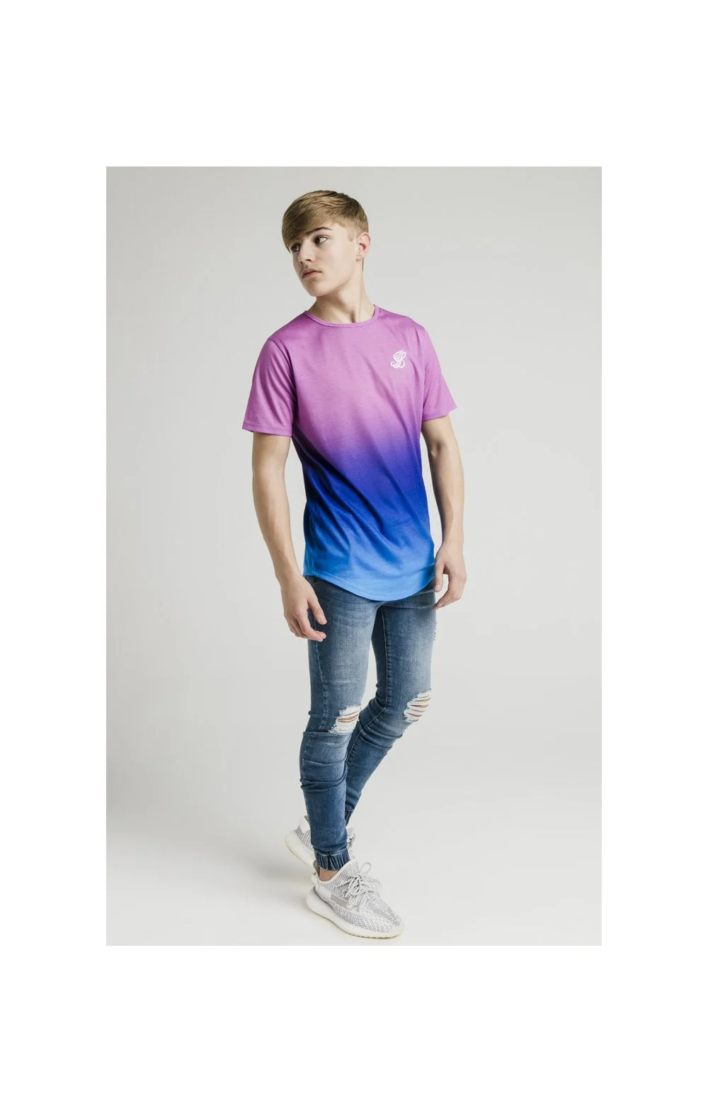 Illusive London Fade Tee - Pink & Blue - Image 4