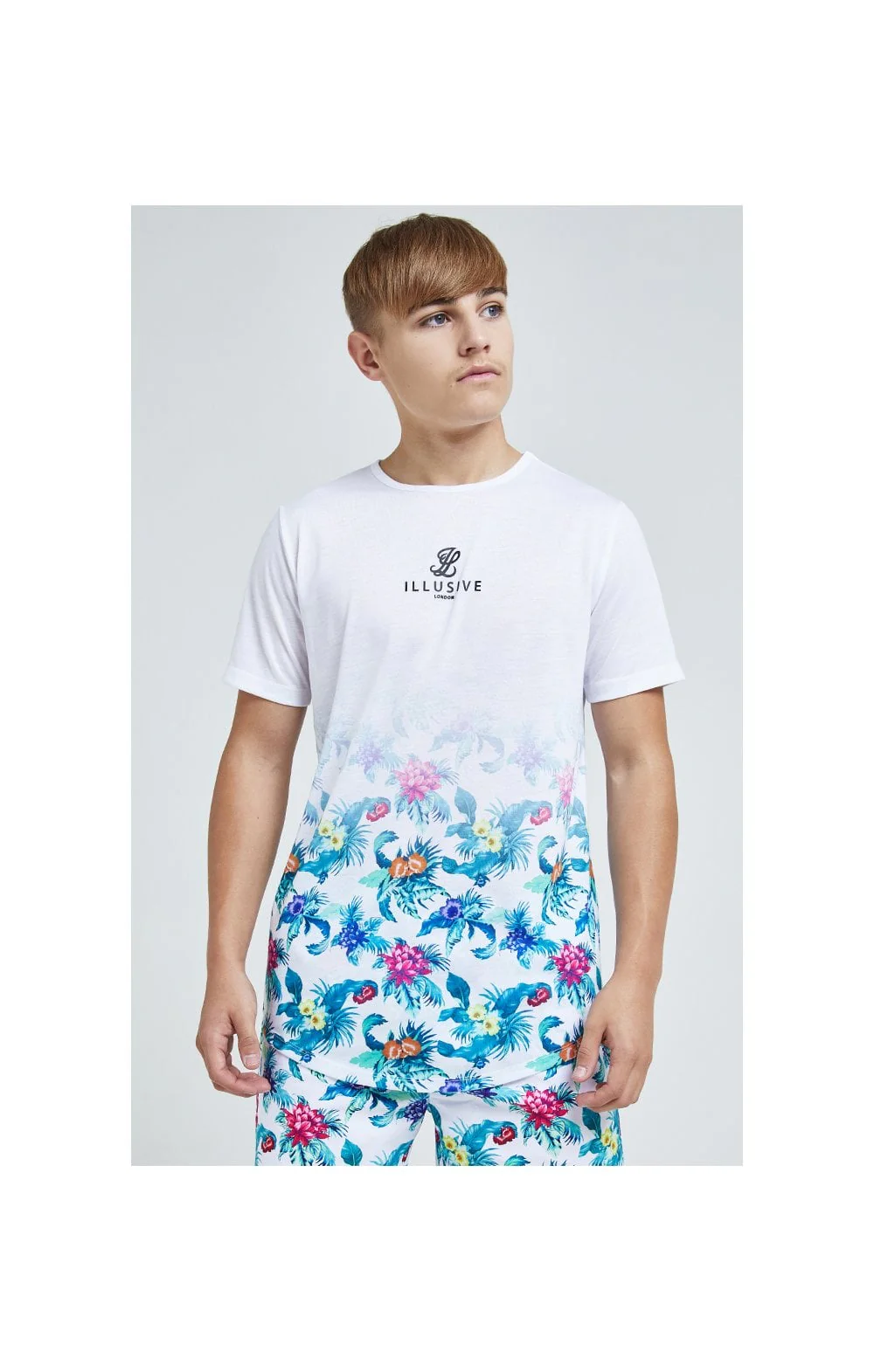 Illusive London Fade Tee – White & Floral