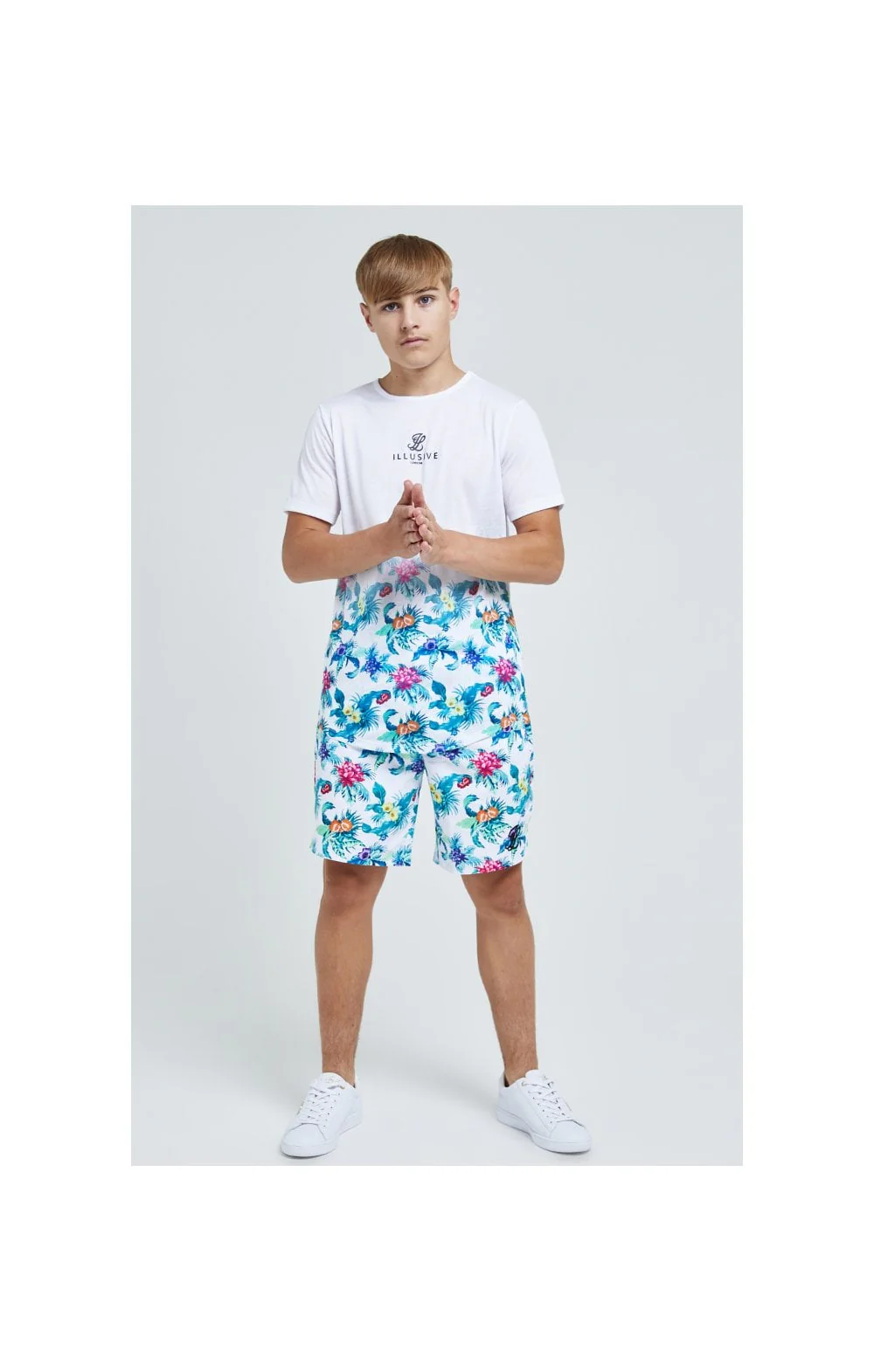 Illusive London Fade Tee – White & Floral - Image 3