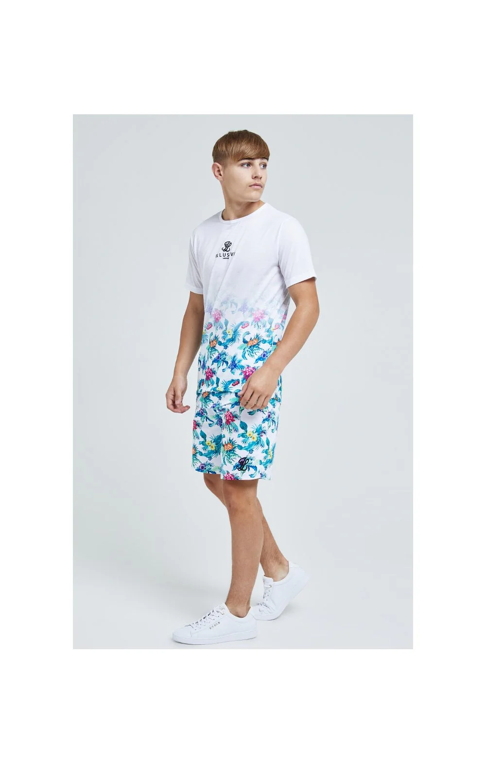 Illusive London Fade Tee – White & Floral - Image 5