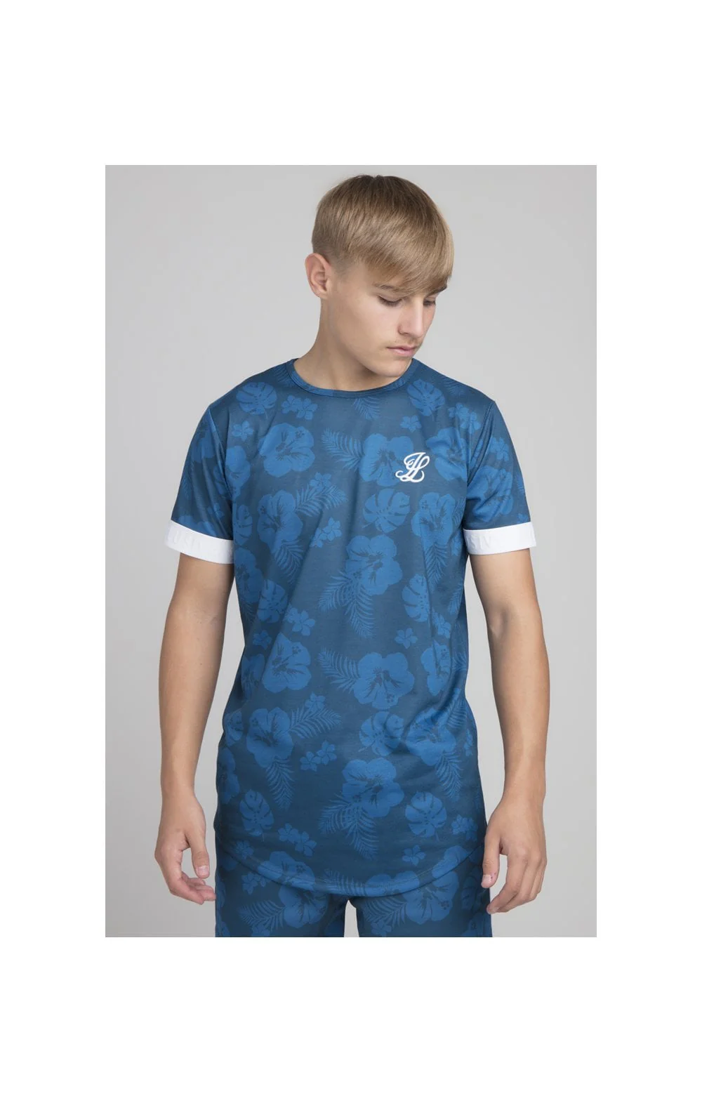 Boys Illusive Teal Floral T-Shirt