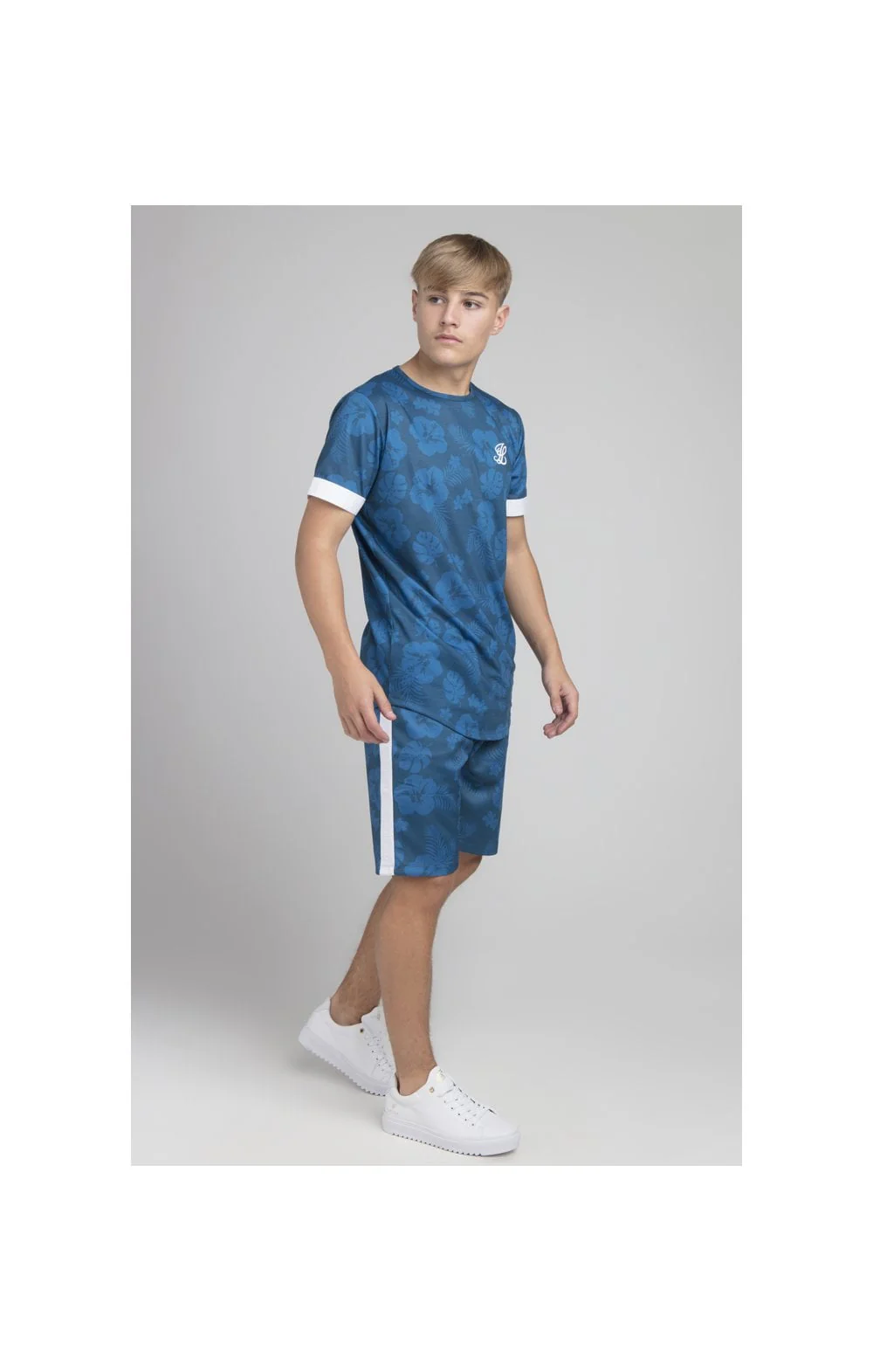 Boys Illusive Teal Floral T-Shirt - Image 3