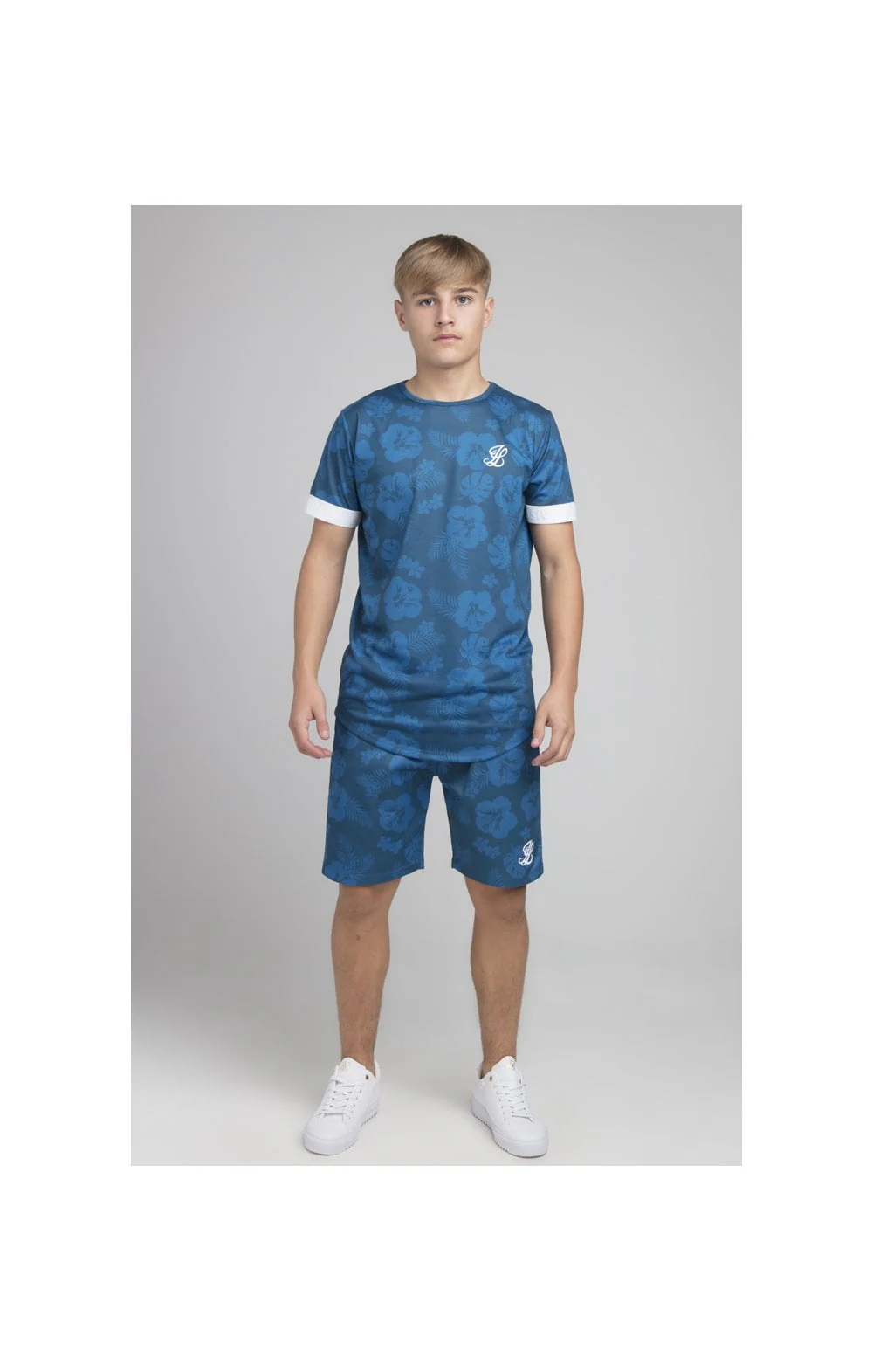 Boys Illusive Teal Floral T-Shirt - Image 4
