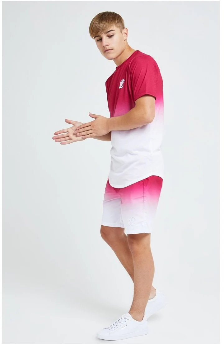 Illusive London Flux Fade Tee - Pink & White - Image 3