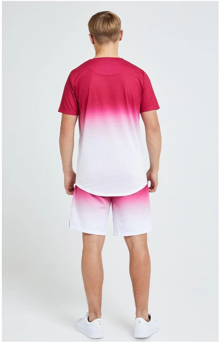 Illusive London Flux Fade Tee - Pink & White - Image 4