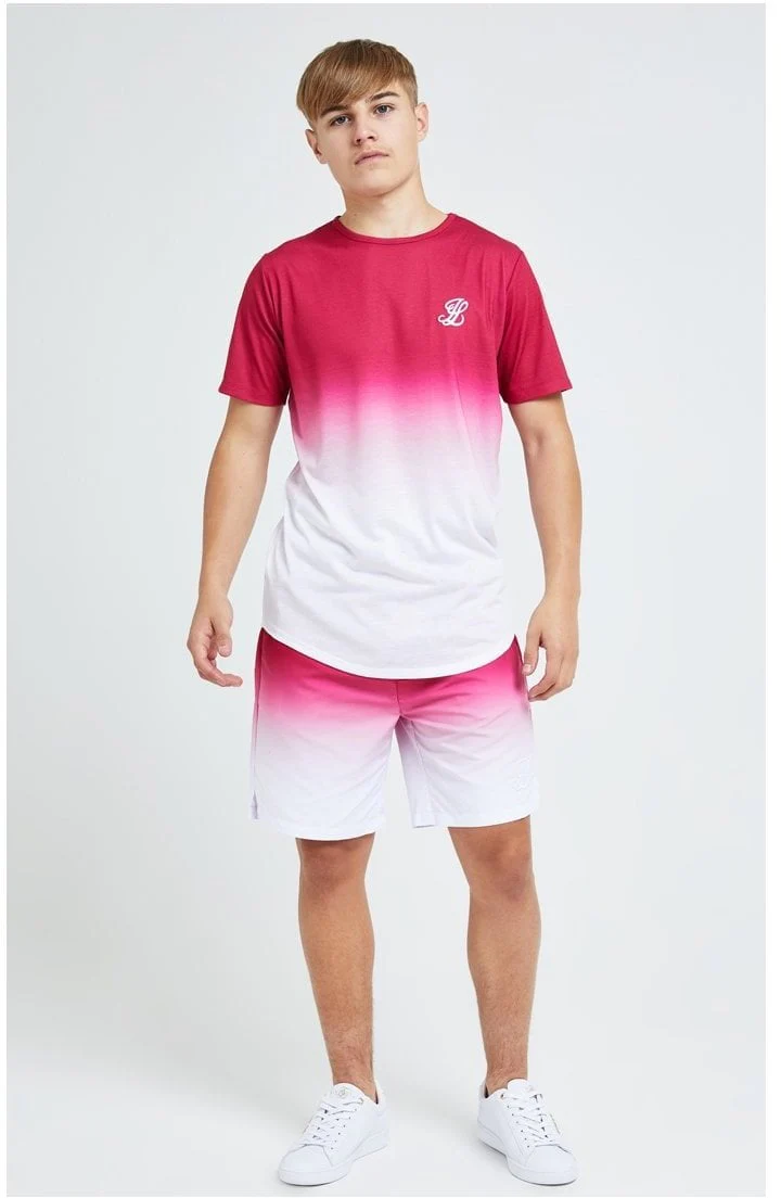 Illusive London Flux Fade Tee - Pink & White - Image 5