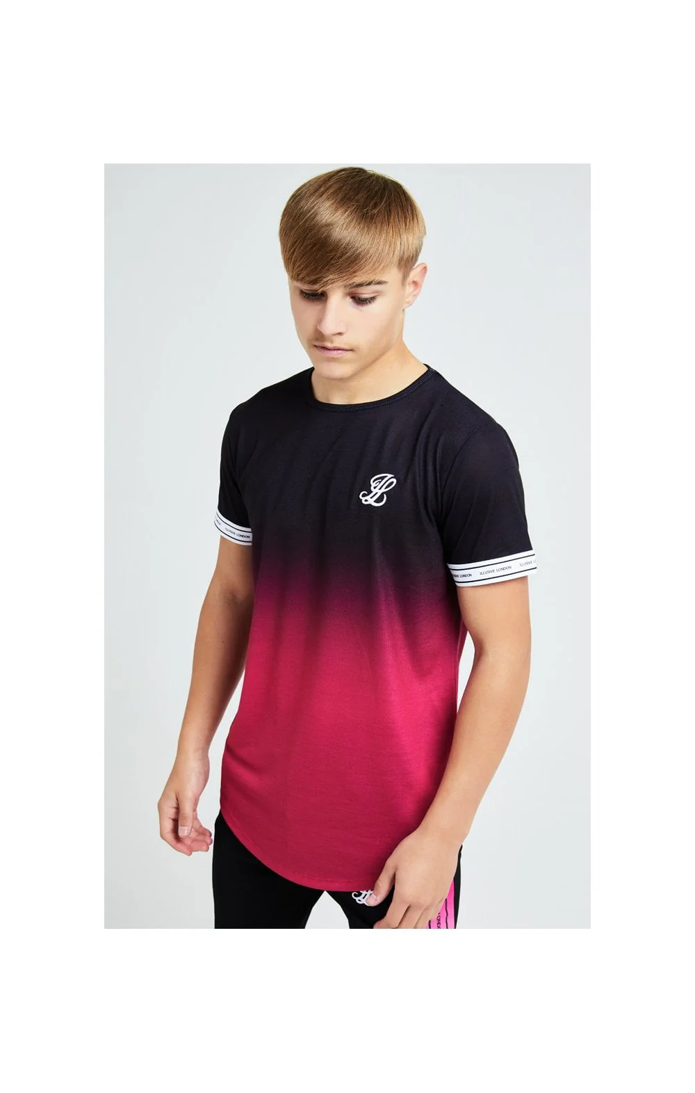 Illusive London Flux S/S Tech Tee - Black & Pink - Image 2