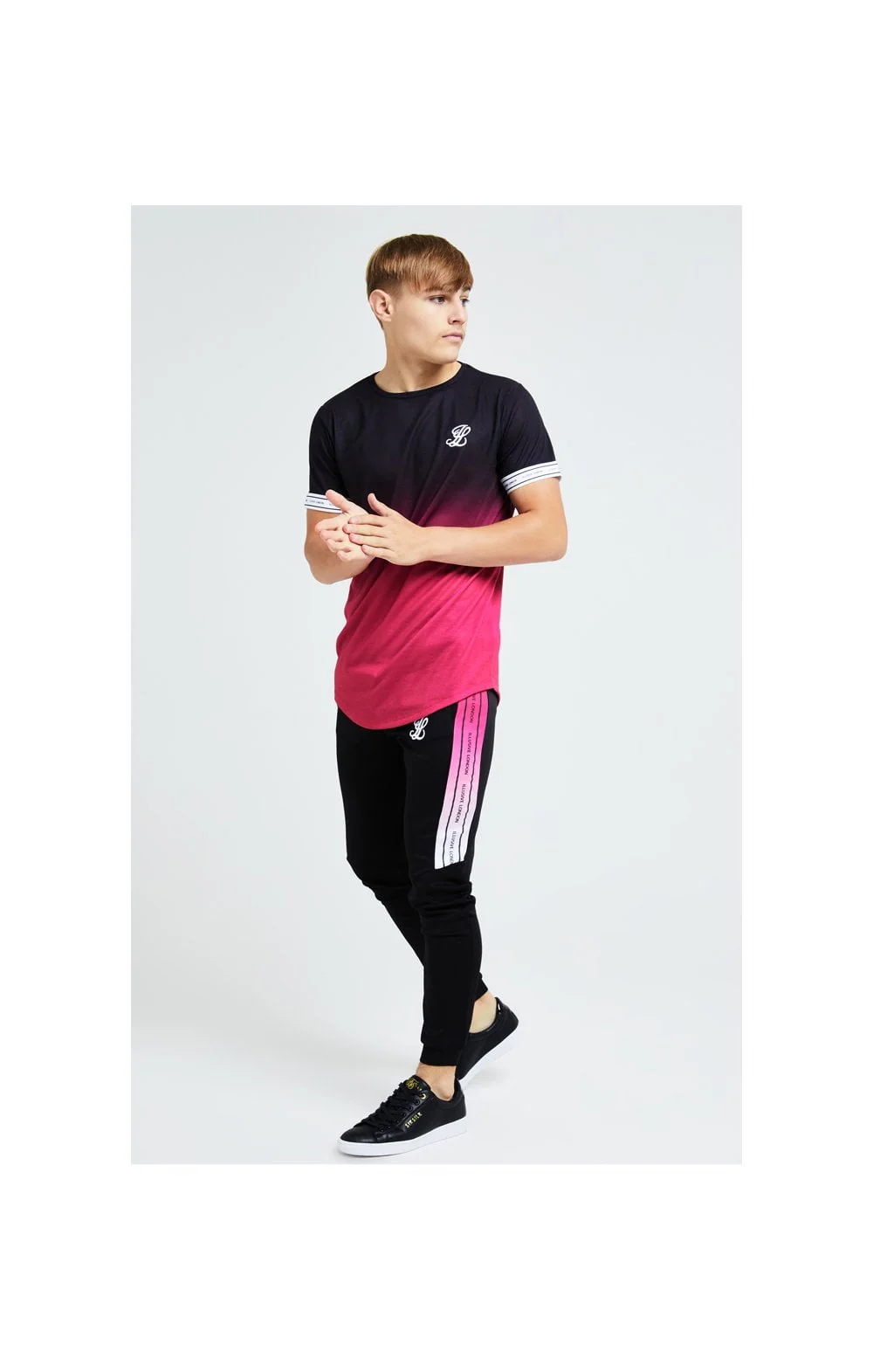 Illusive London Flux S/S Tech Tee - Black & Pink - Image 3