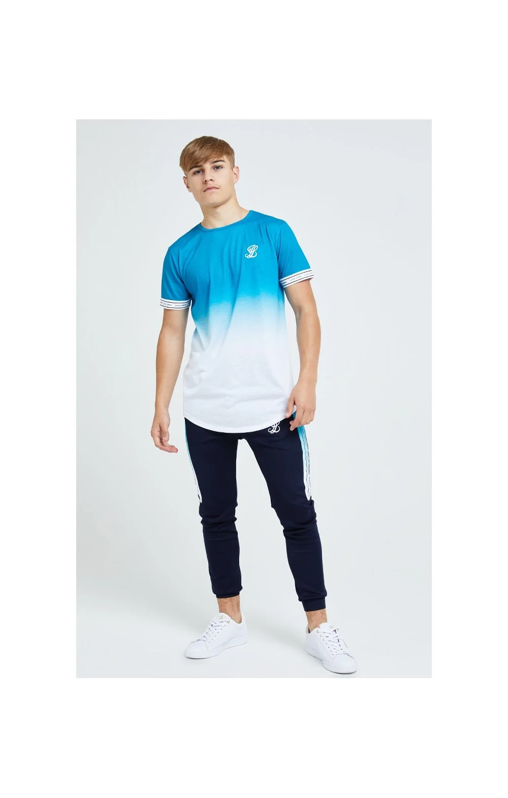 Illusive London Flux Taped Joggers - Navy & Blue - Image 6