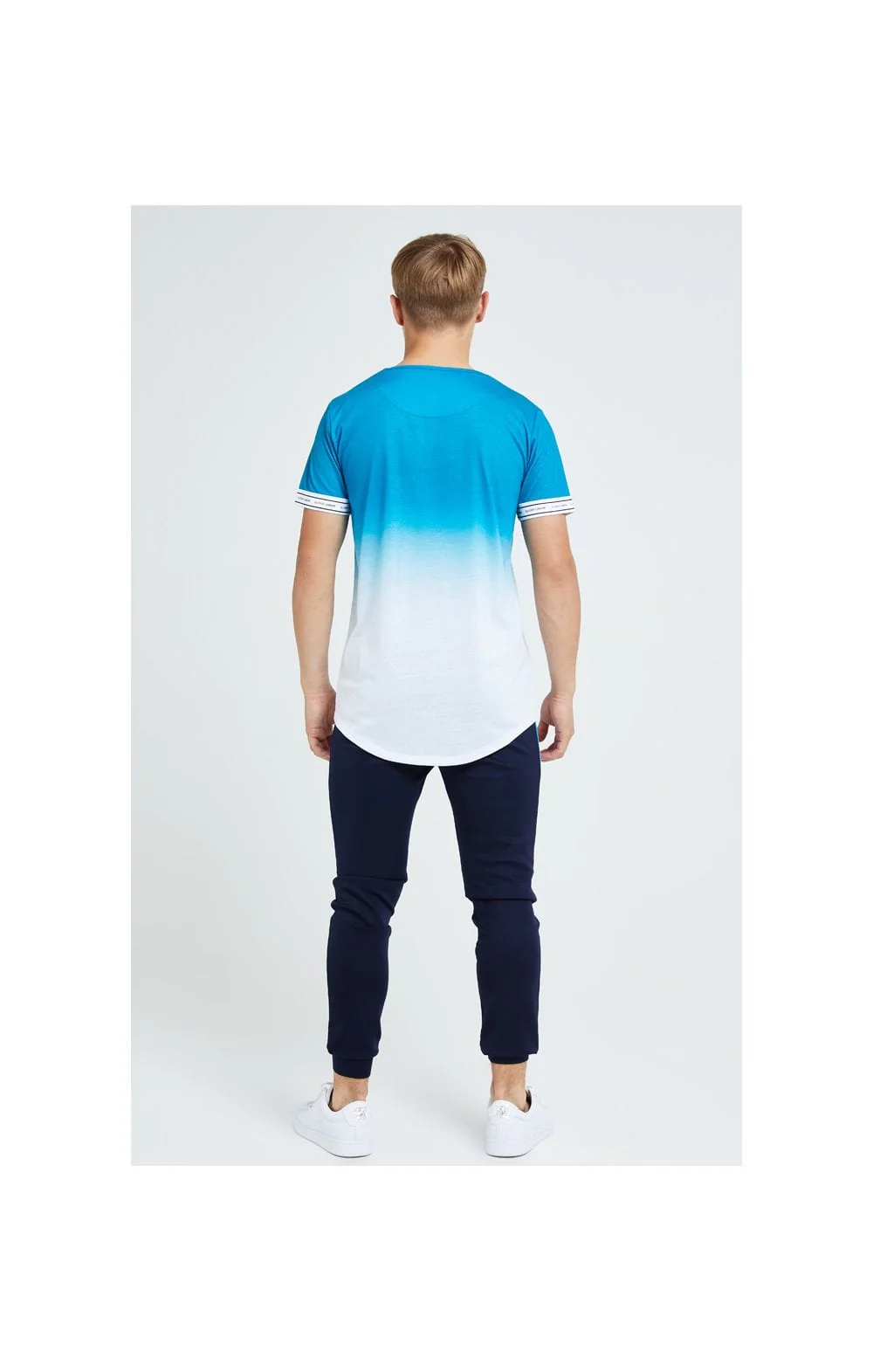 Illusive London Flux Tech Tee - Blue & White - Image 6
