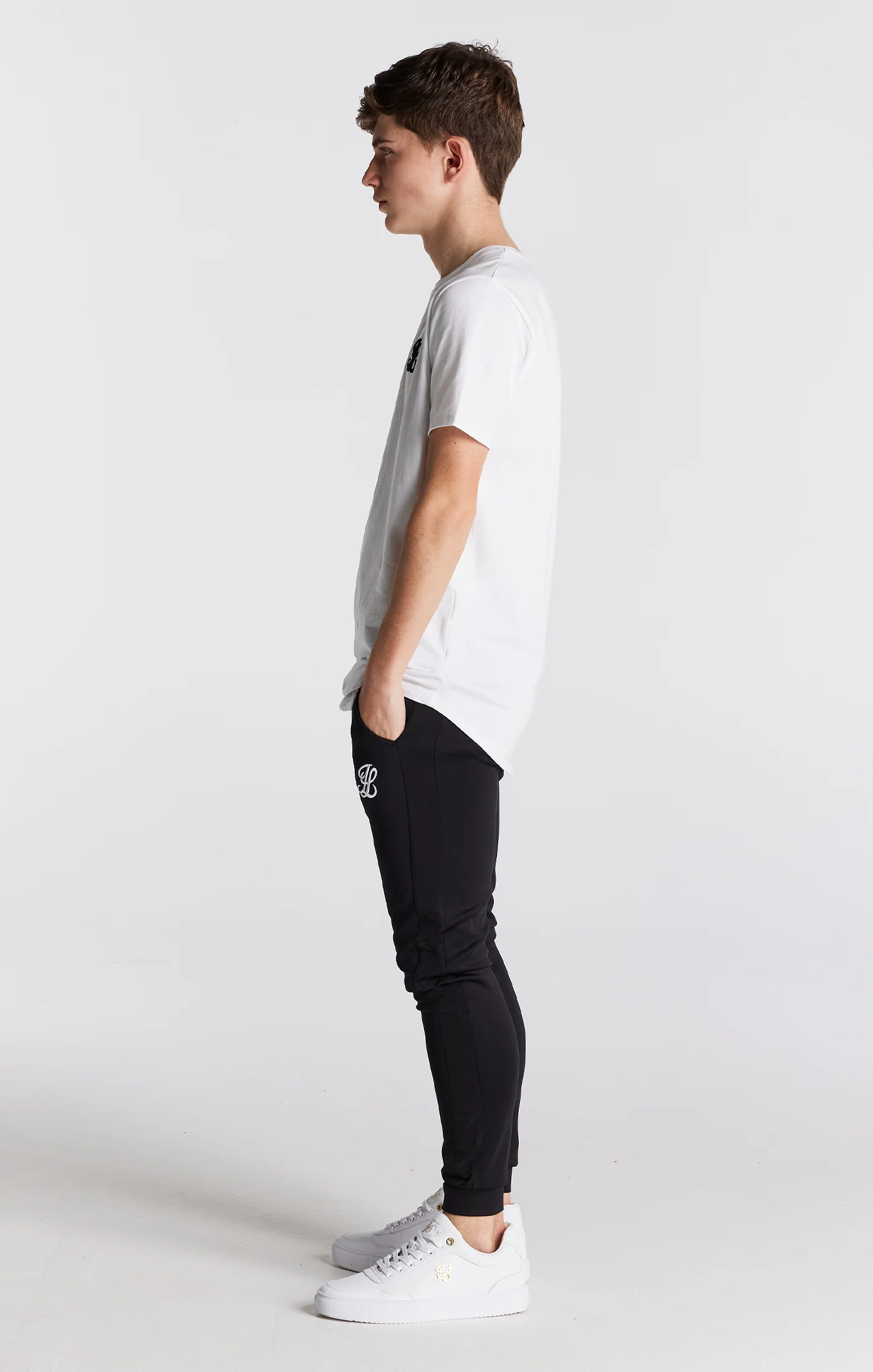 Boys Illusive Black Panelled Jogger - Image 2
