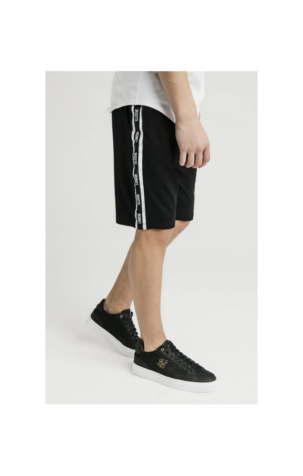 Illusive London Jersey Shorts - Black & White - Image 3
