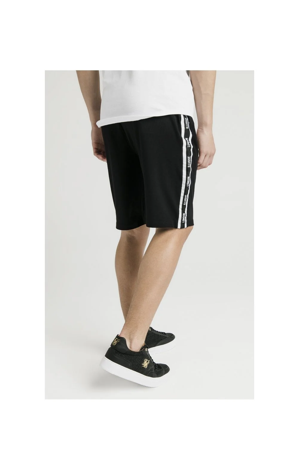 Illusive London Jersey Shorts - Black & White - Image 4