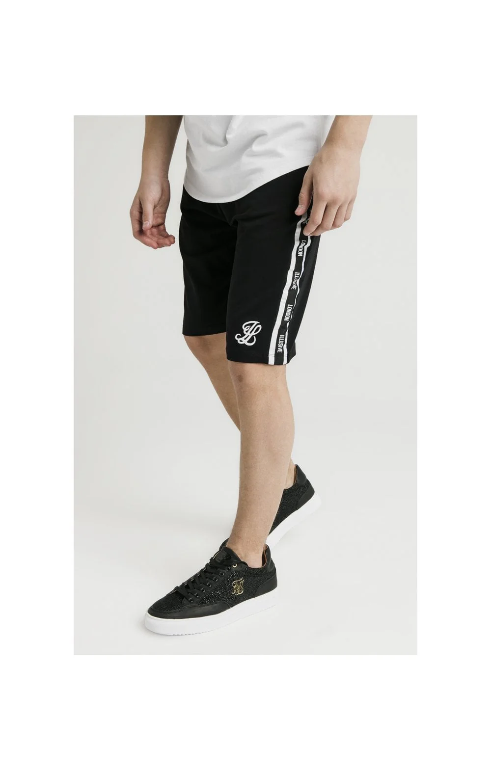 Illusive London Jersey Shorts - Black & White - Image 5