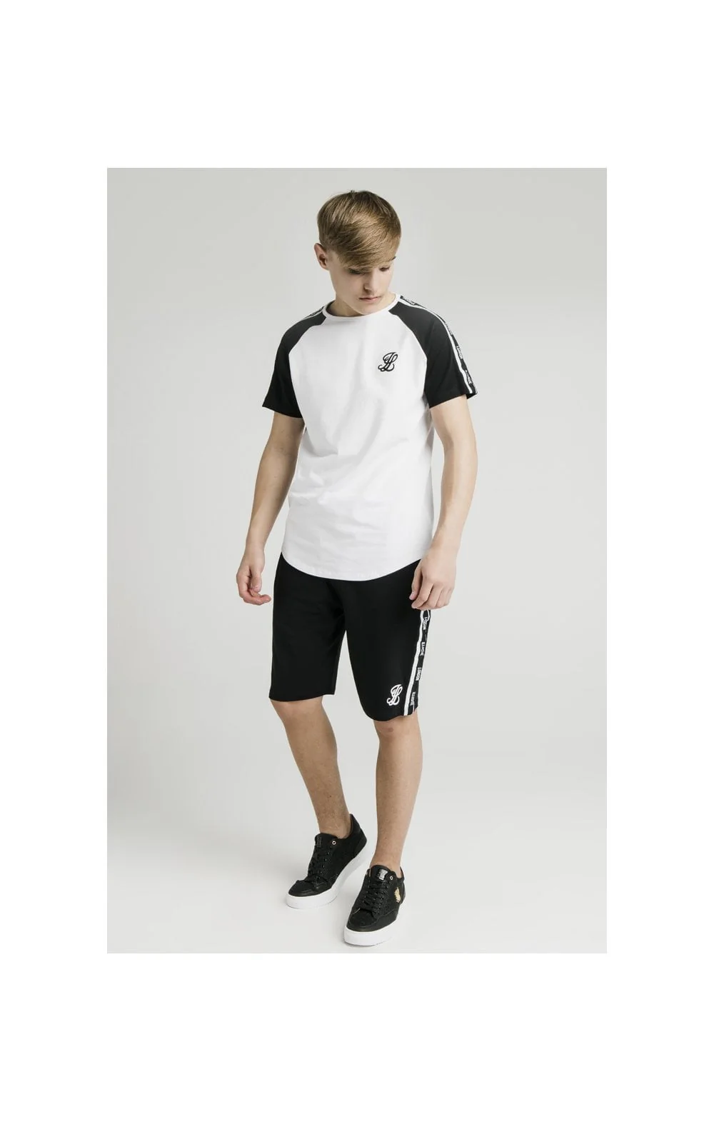 Illusive London Jersey Shorts - Black & White - Image 6