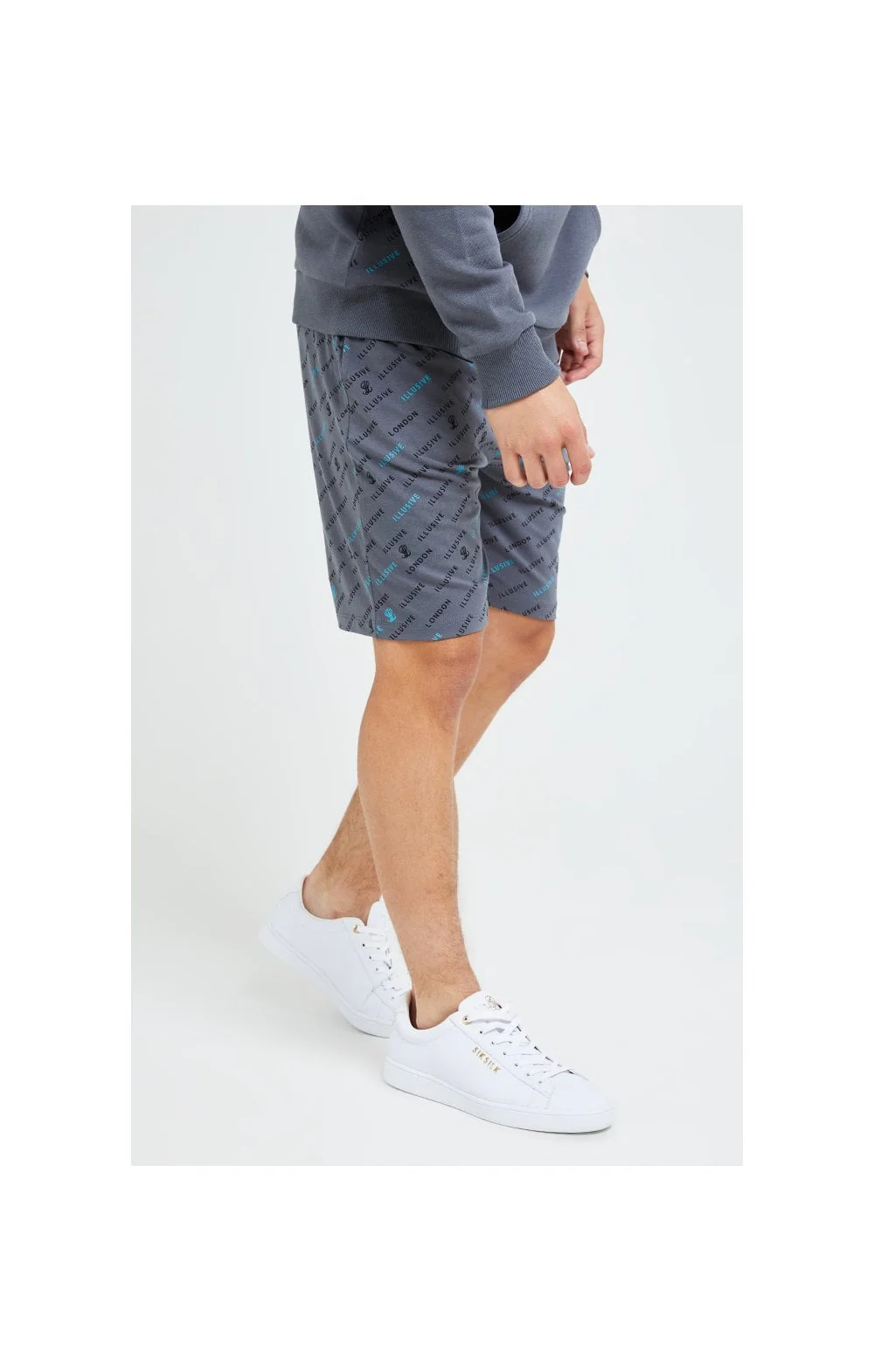 Illusive London Monogram Aop Shorts - Grey - Image 2