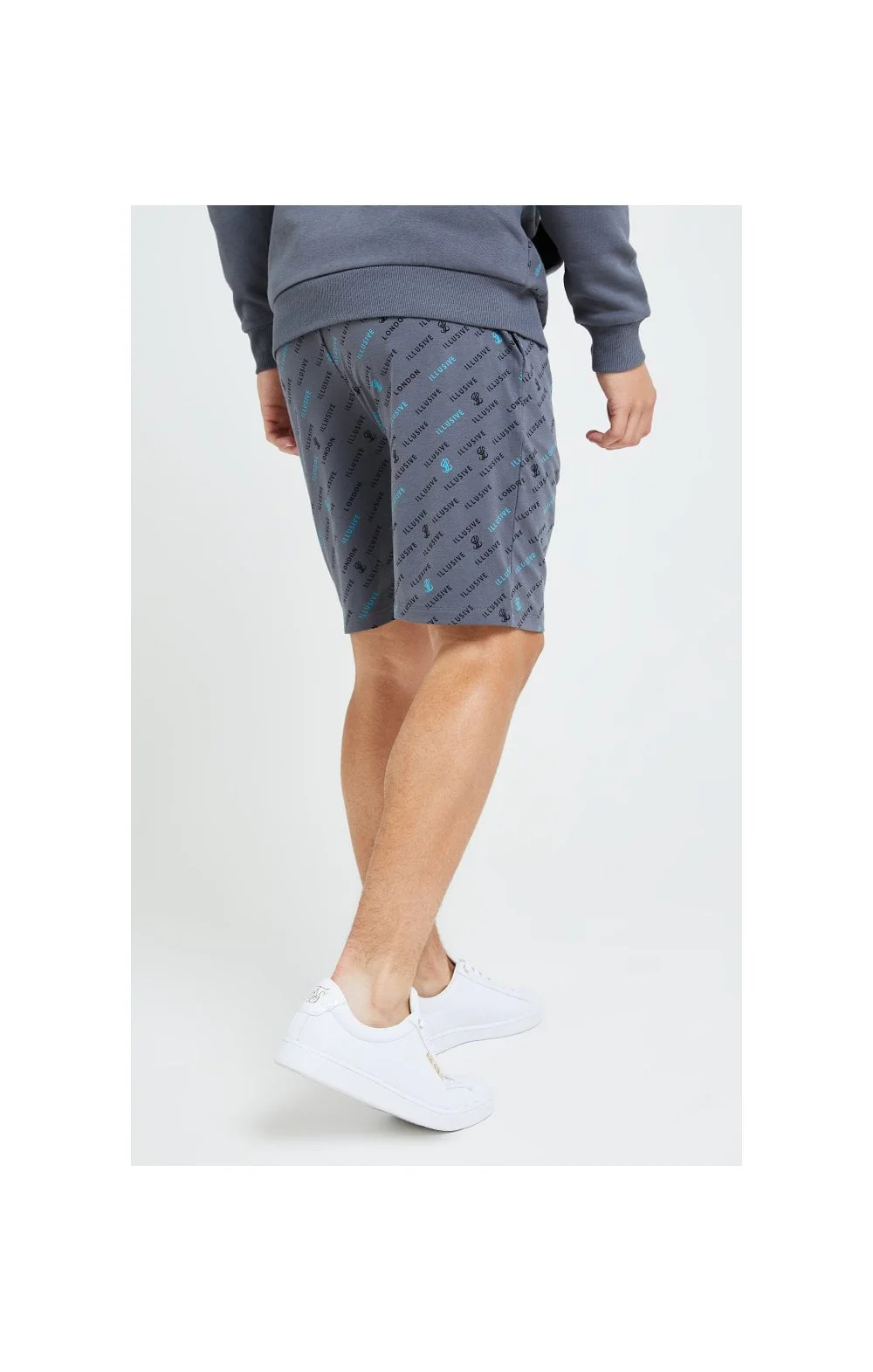 Illusive London Monogram Aop Shorts - Grey - Image 4