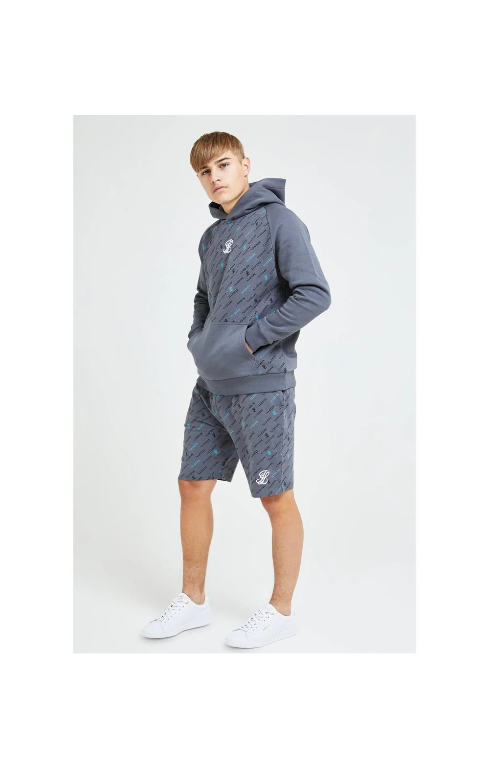 Illusive London Monogram Aop Shorts - Grey - Image 5