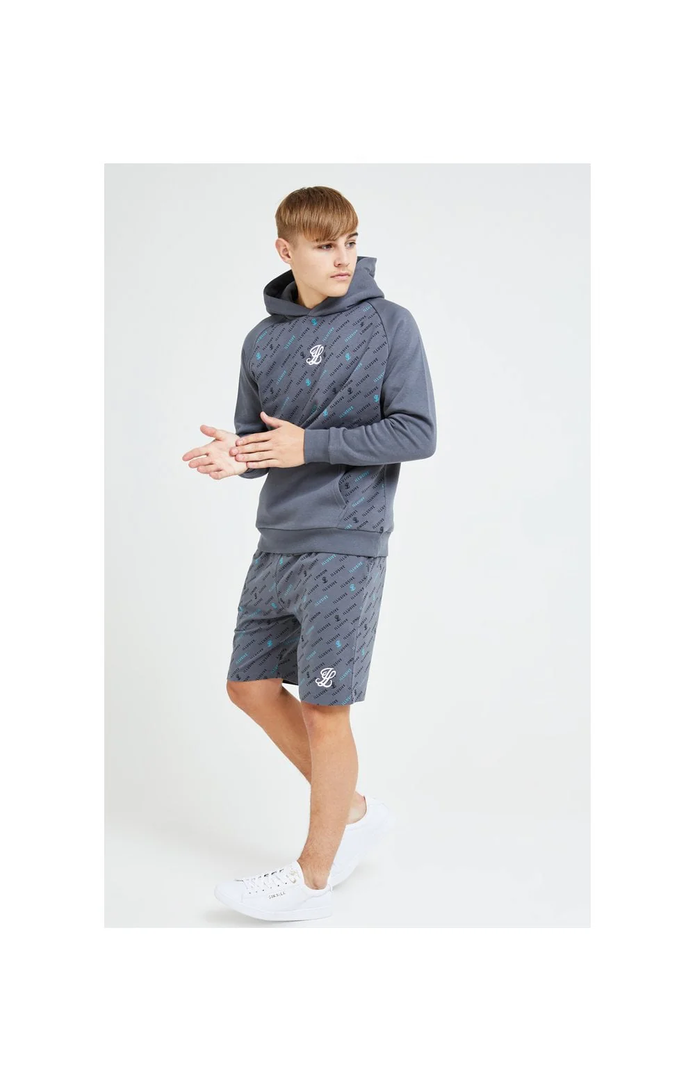 Illusive London Monogram Aop Shorts - Grey - Image 6