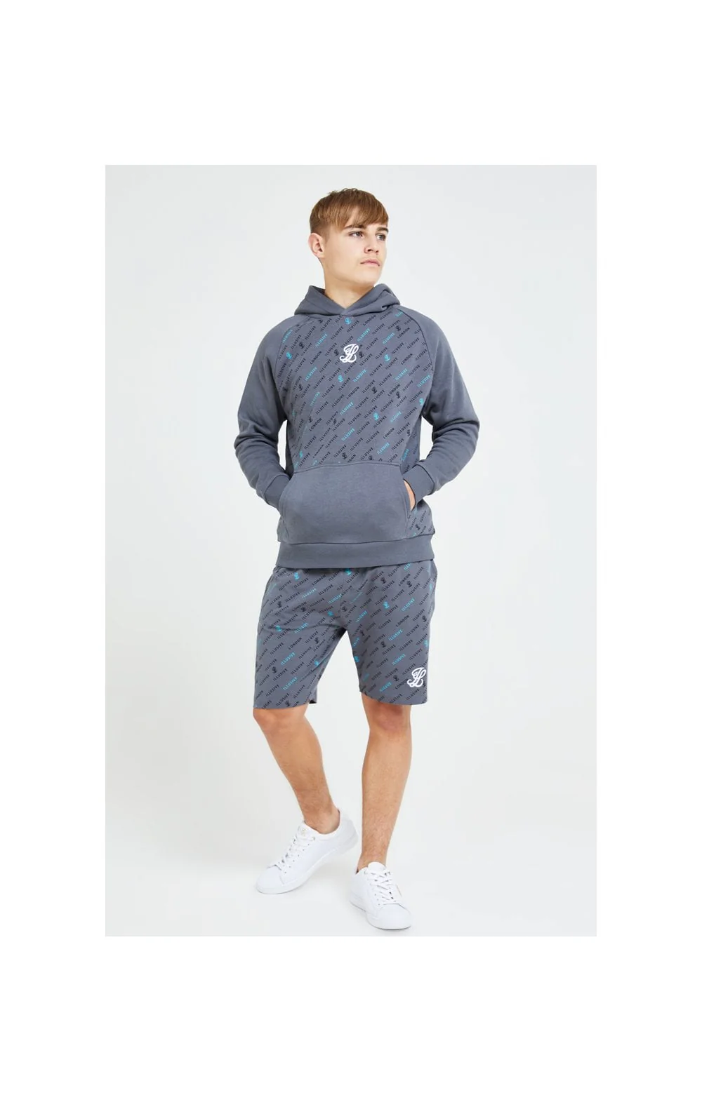 Illusive London Monogram Aop Shorts - Grey - Image 7