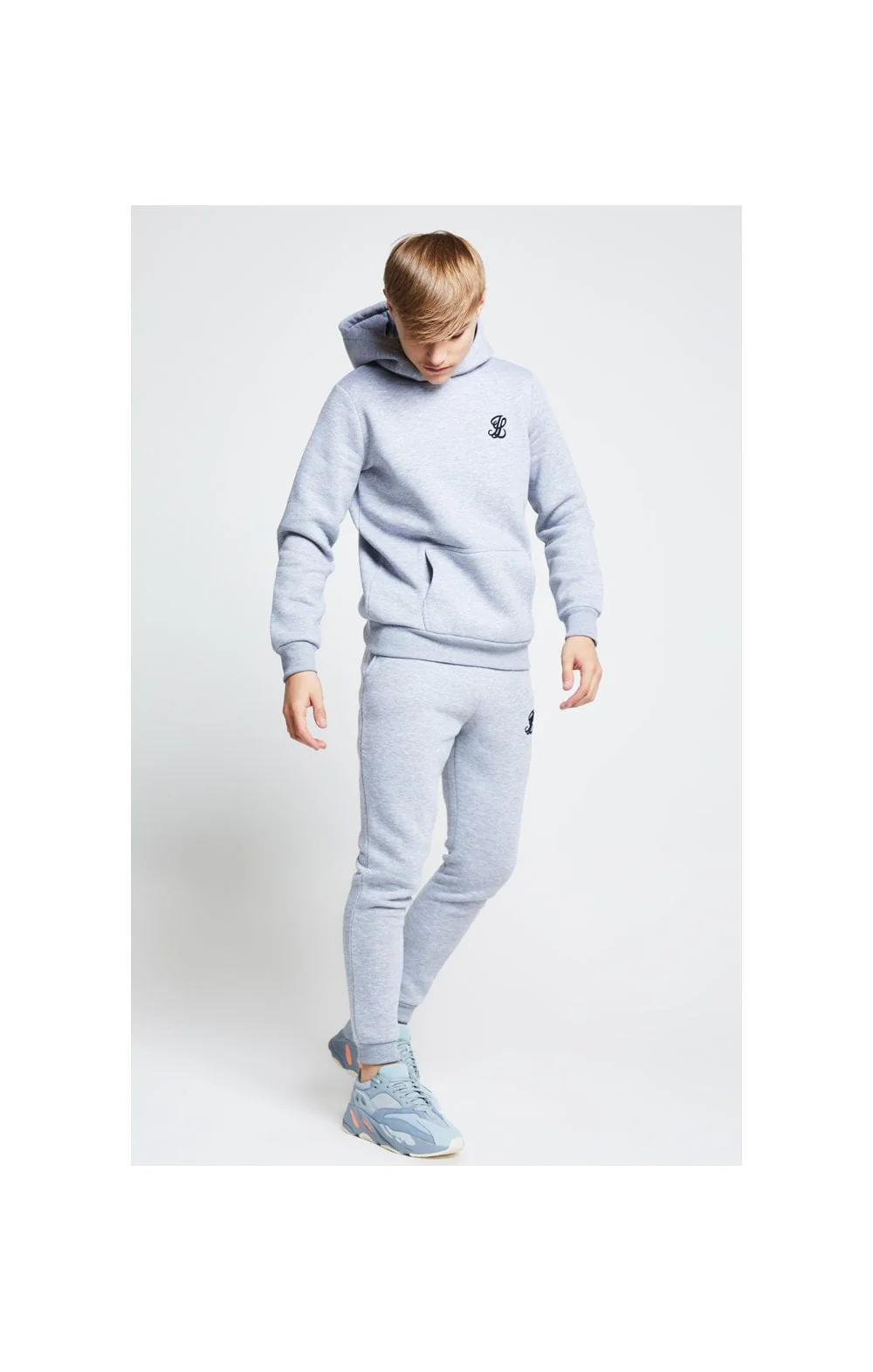 Boys Illusive Grey Marl Essentials Overhead Hoodie - Image 3
