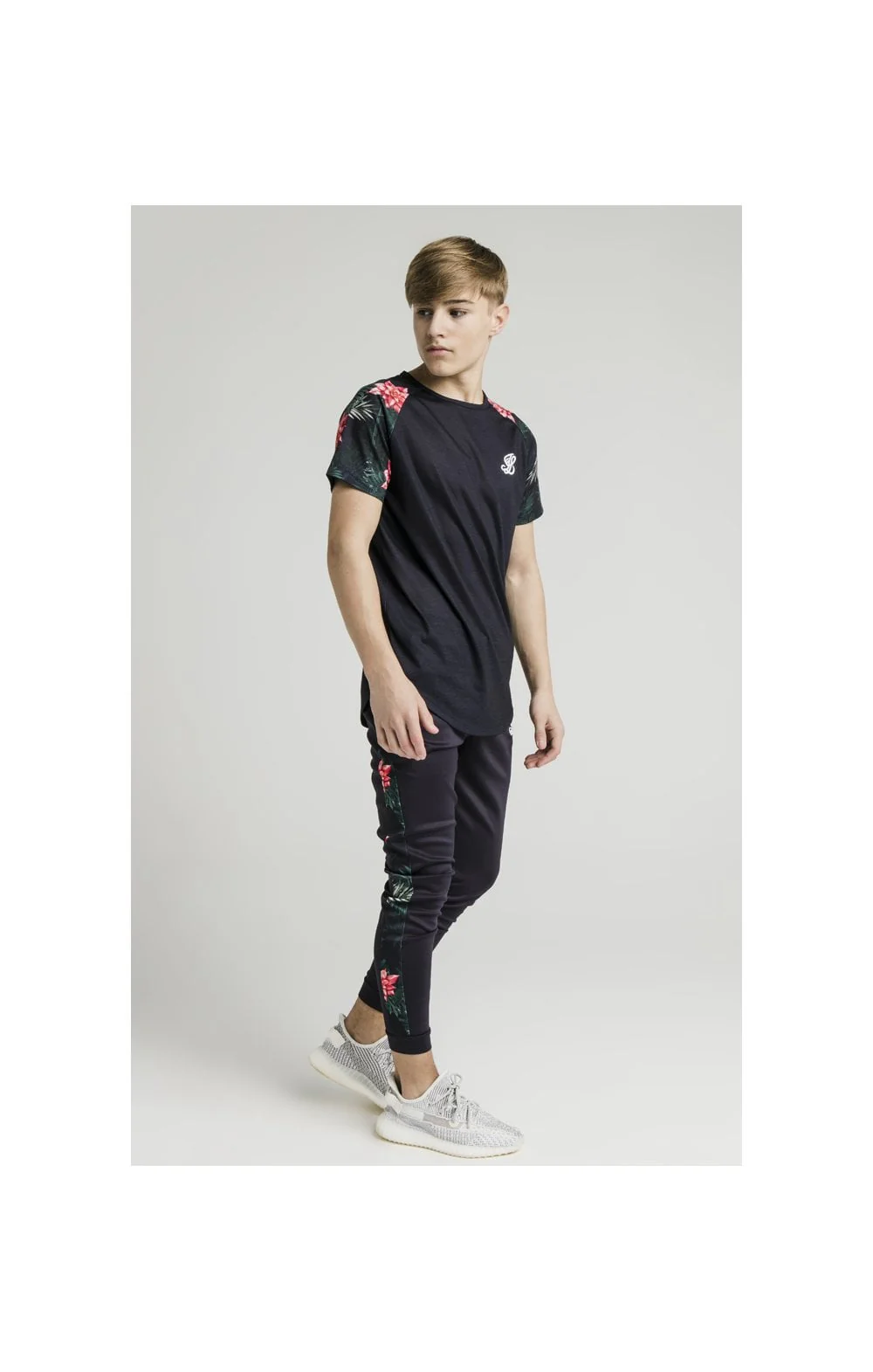 Illusive London Panel Joggers - Navy & Floral - Image 10