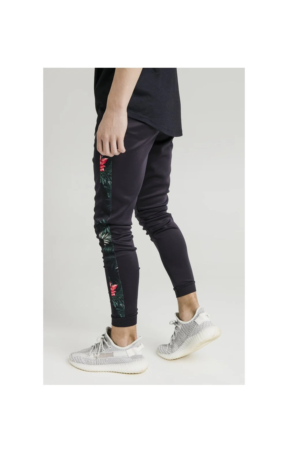 Illusive London Panel Joggers - Navy & Floral - Image 3