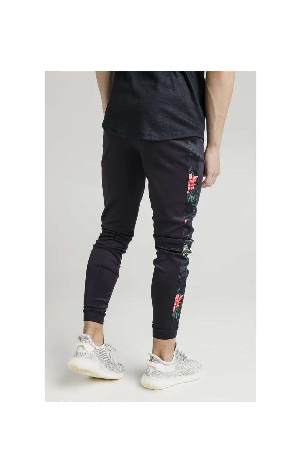 Illusive London Panel Joggers - Navy & Floral - Image 4