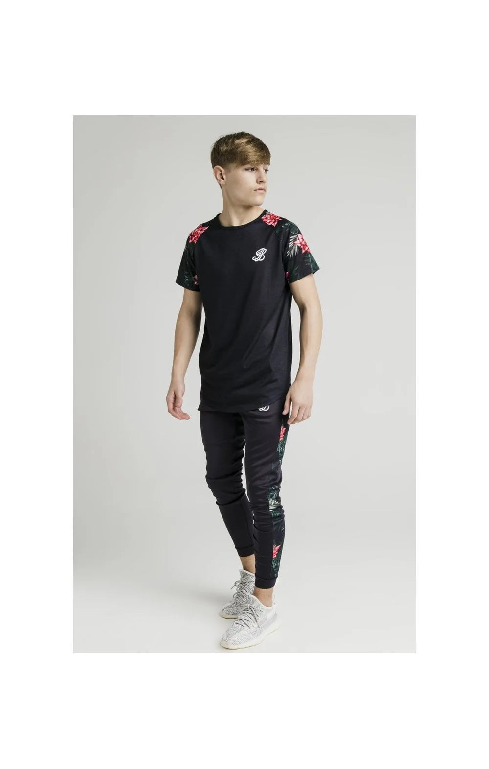 Illusive London Panel Joggers - Navy & Floral - Image 8