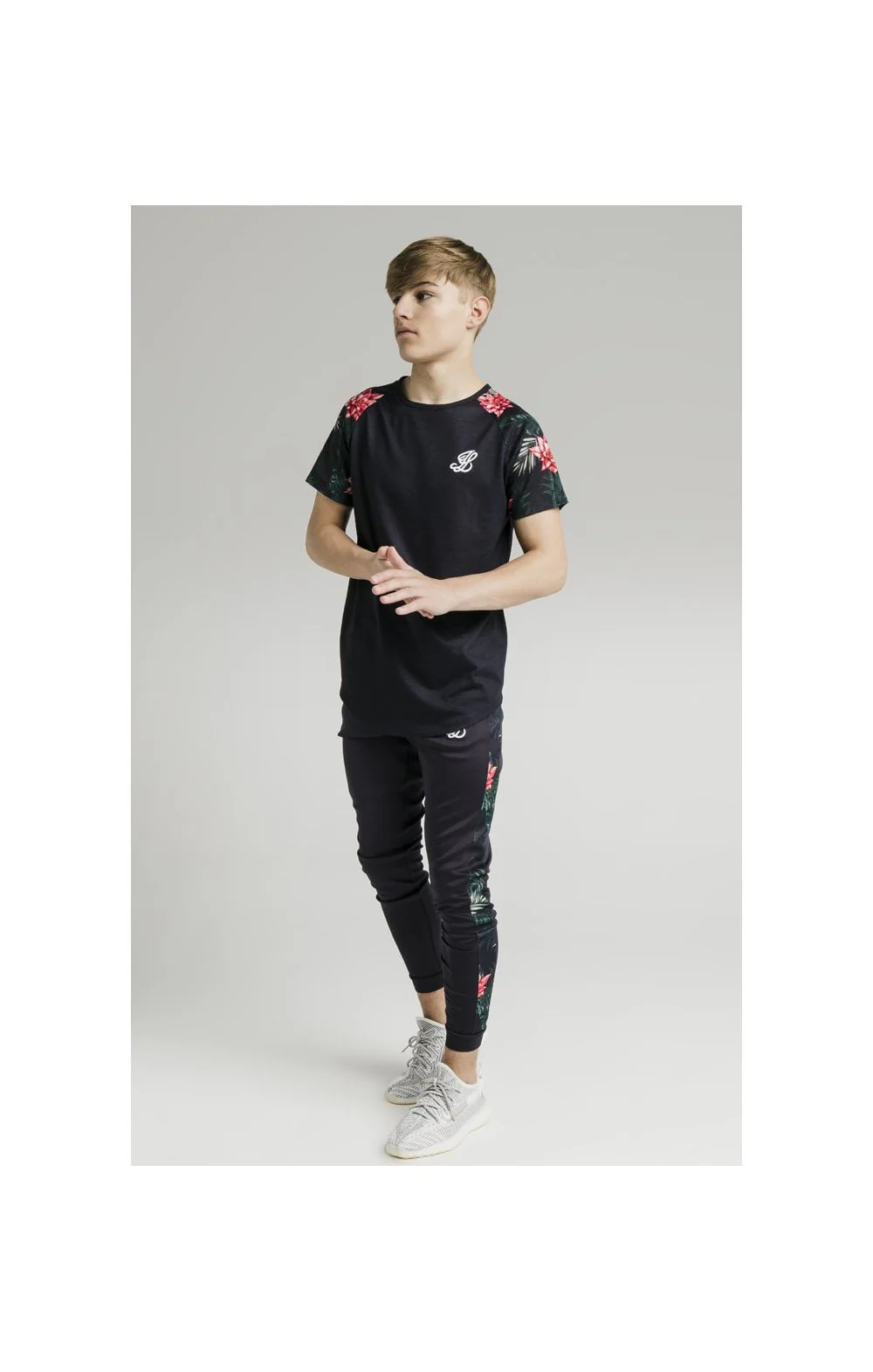 Illusive London Panel Joggers - Navy & Floral - Image 9