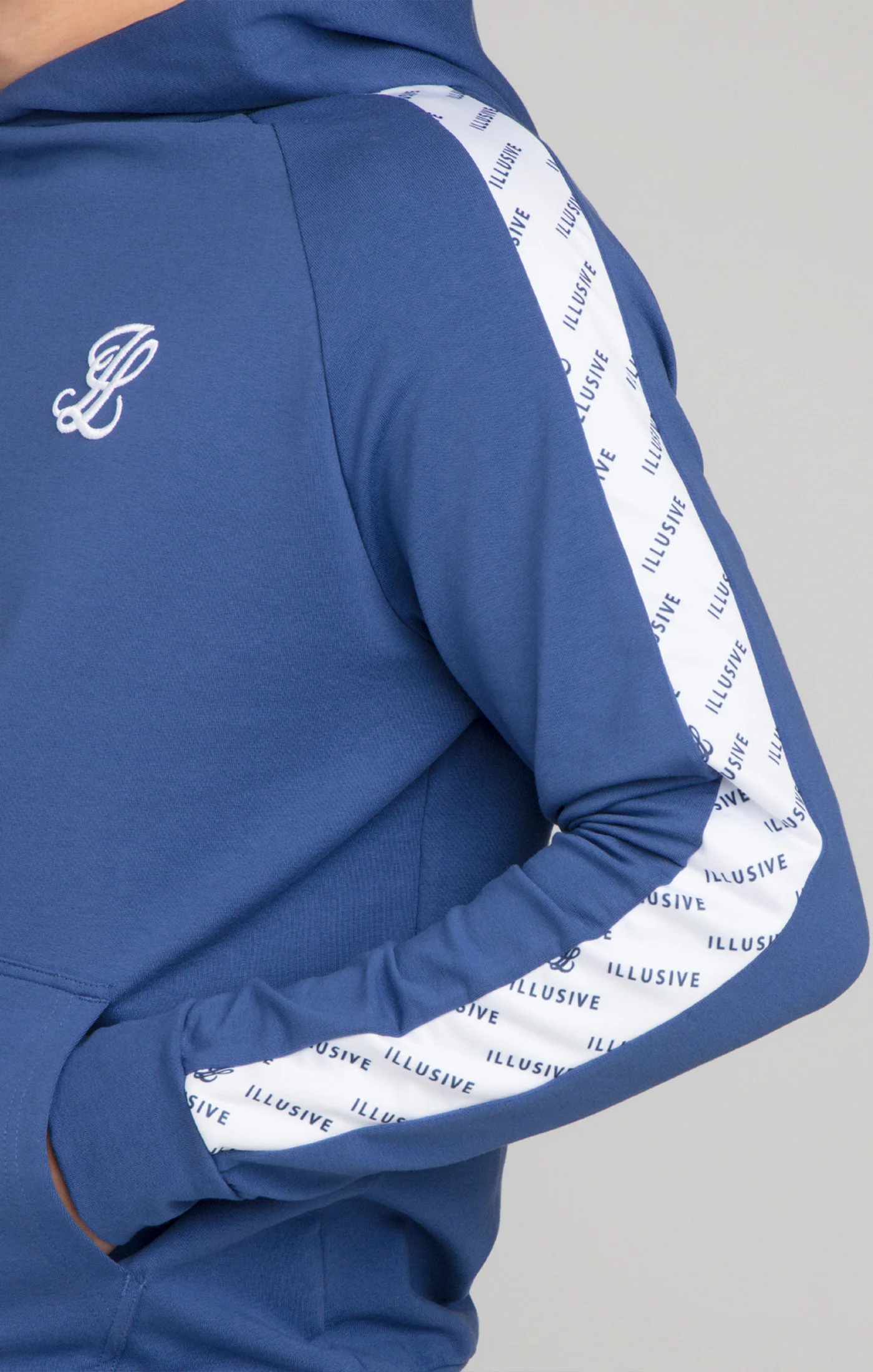 Illusive London AOP Panel Hoodie - Indigo - Image 2