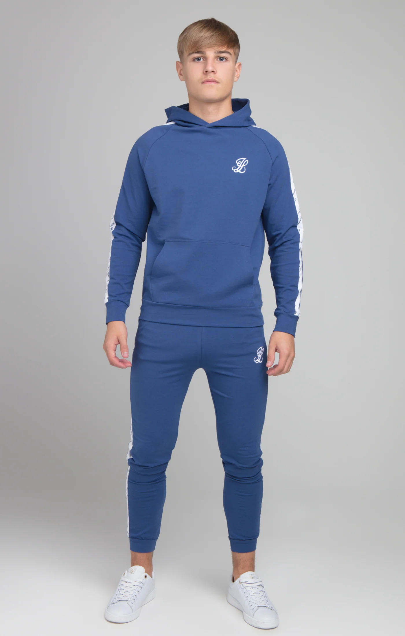 Illusive London AOP Panel Hoodie - Indigo - Image 4