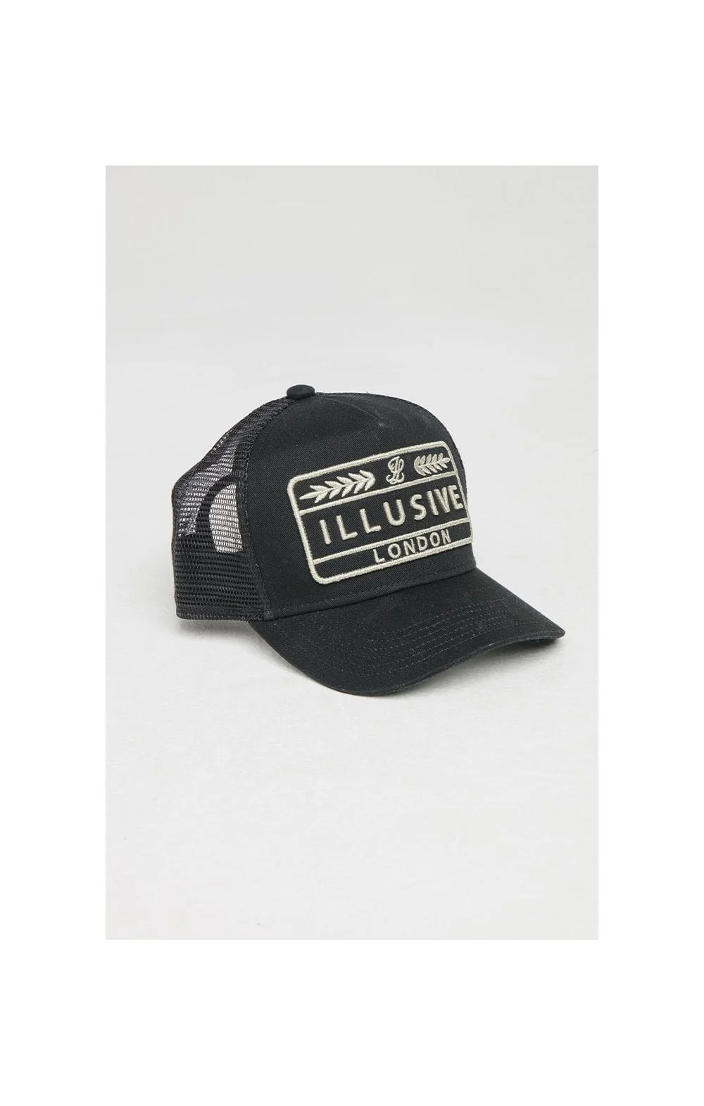 Illusive London Patch Mesh Trucker - Black & Gold - Image 2