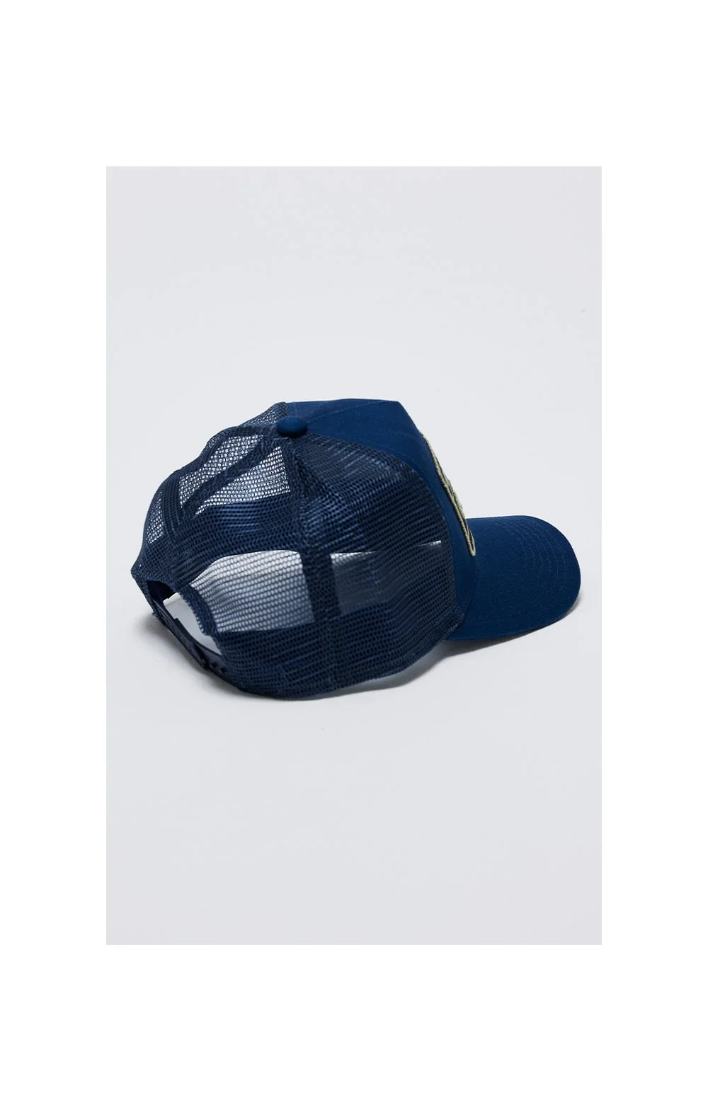 Illusive London Patch Mesh Trucker - Navy & Gold - Image 3