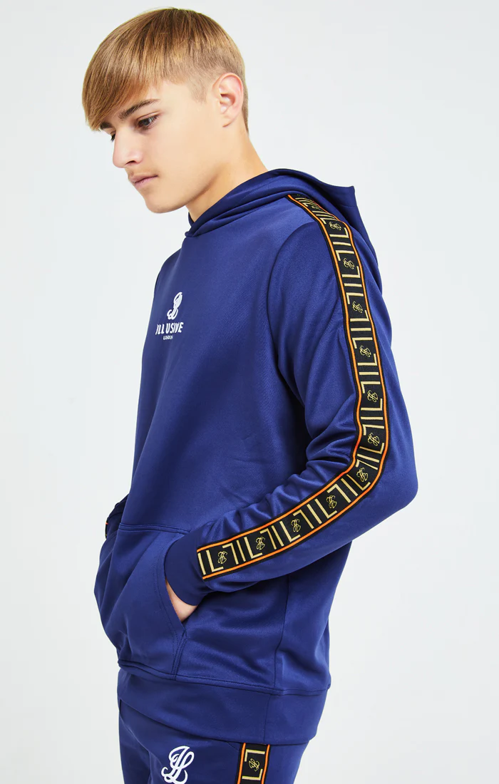 Illusive London Patriot Overhead Hoodie - Blue & Orange - Image 3