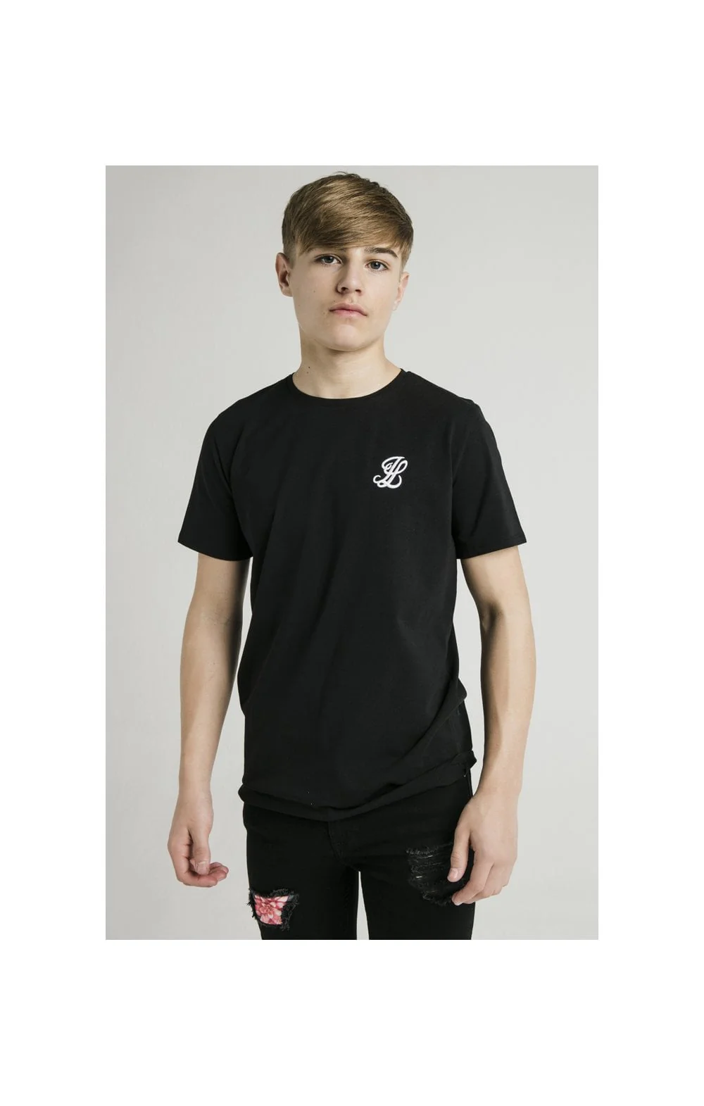 Boys Illusive Black Essentials Short Sleeve T-Shirt - Image 3