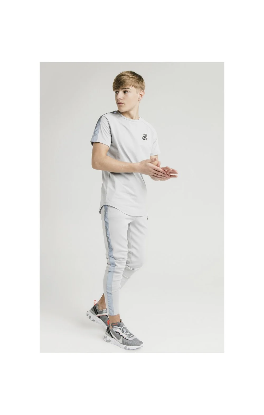 Illusive London S/S Taped Raglan Tee - Grey - Image 4