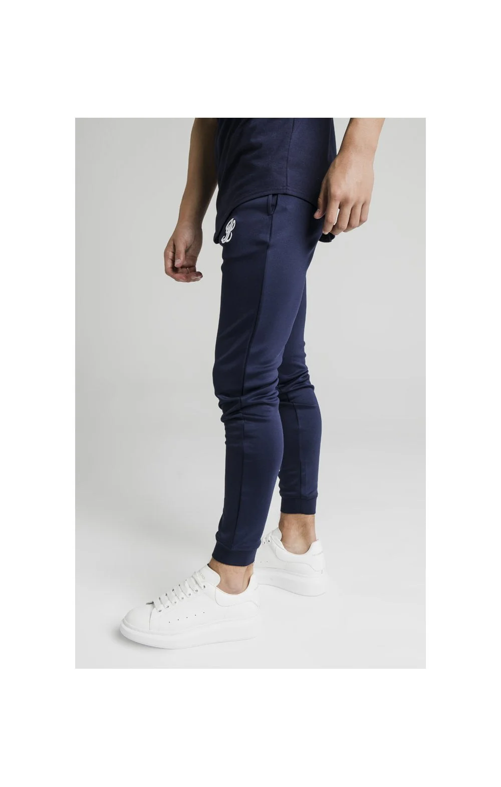 Illusive London Side Tape Joggers - Navy - Image 2
