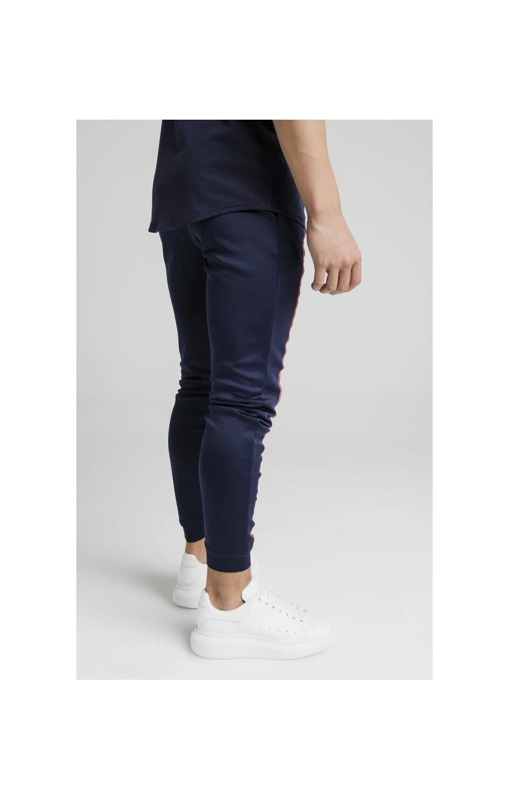 Illusive London Side Tape Joggers - Navy - Image 5