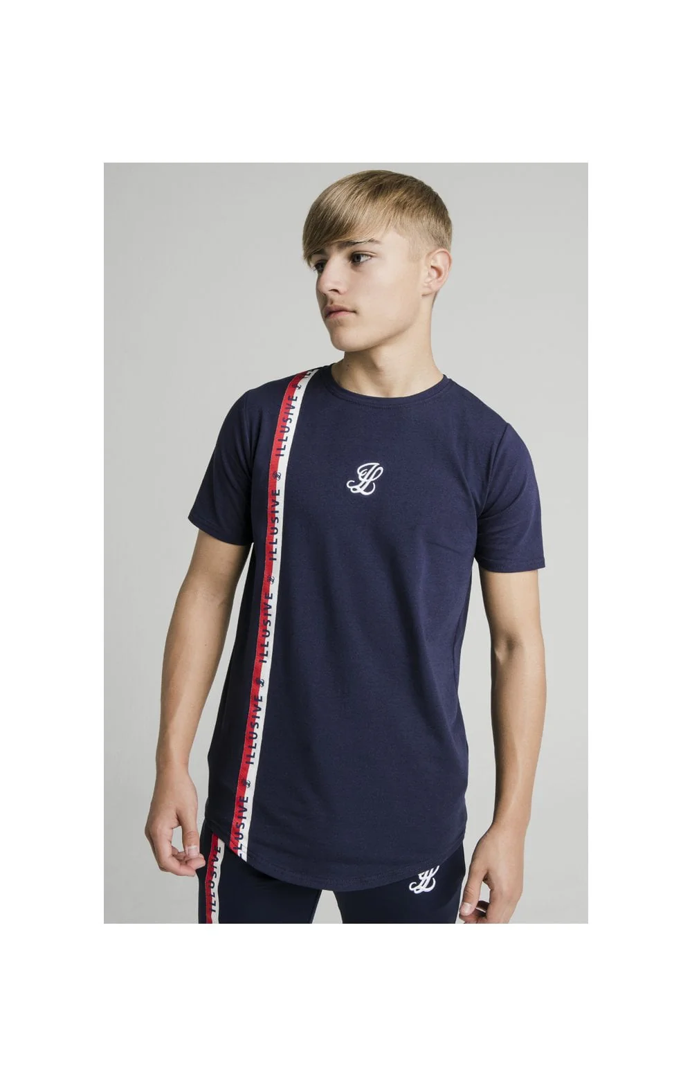 Illusive London Side Tape Tee - Navy