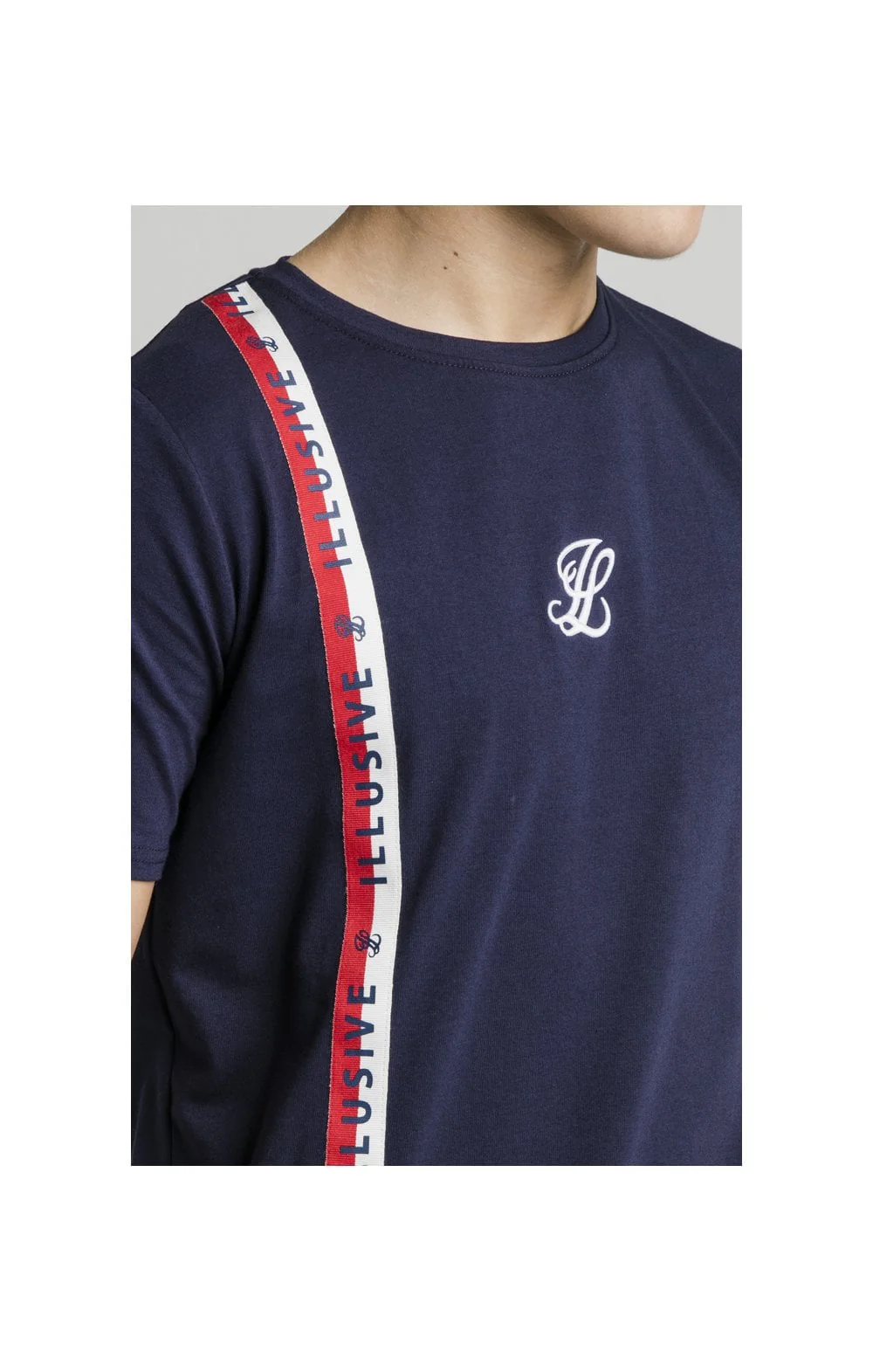 Illusive London Side Tape Tee - Navy - Image 2