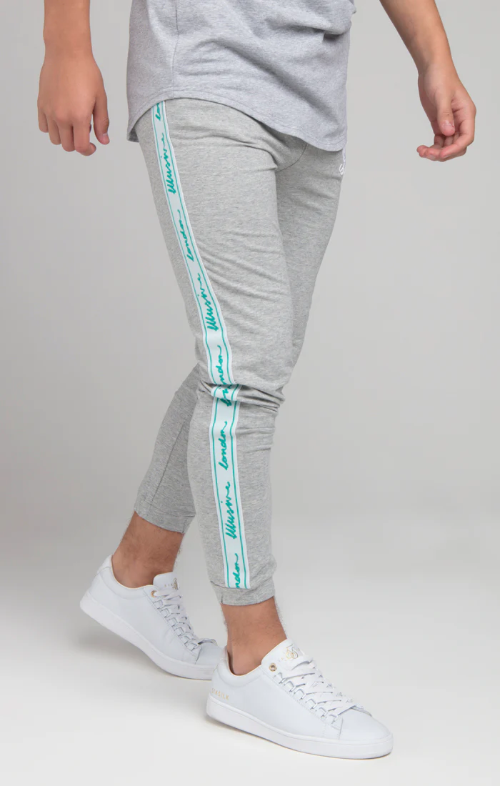 Boys Illusive Grey Marl Taped Jogger - Image 2
