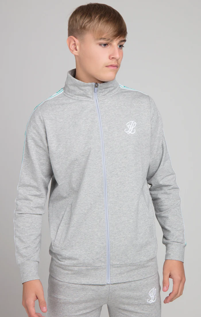 Boys Illusive Grey Marl Taped Zip Thru - Image 2