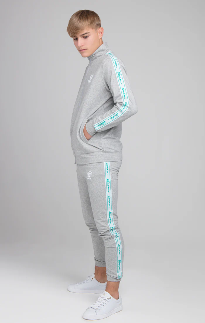 Boys Illusive Grey Marl Taped Zip Thru - Image 3