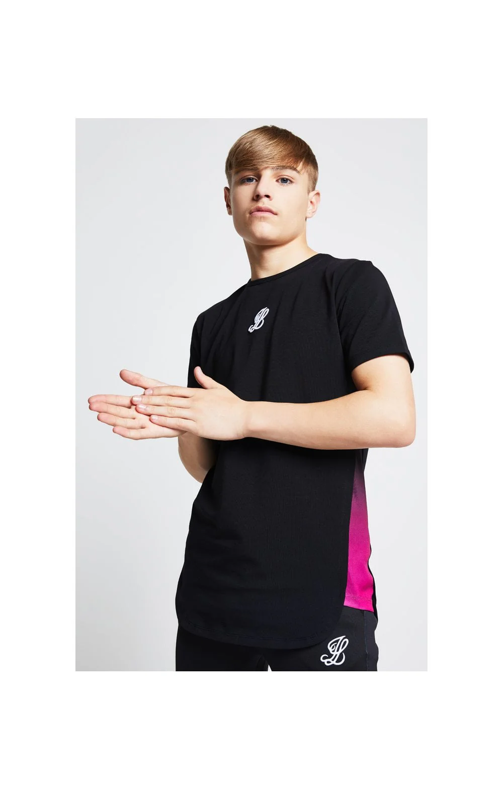 Illusive London Slide Tee - Black & Pink