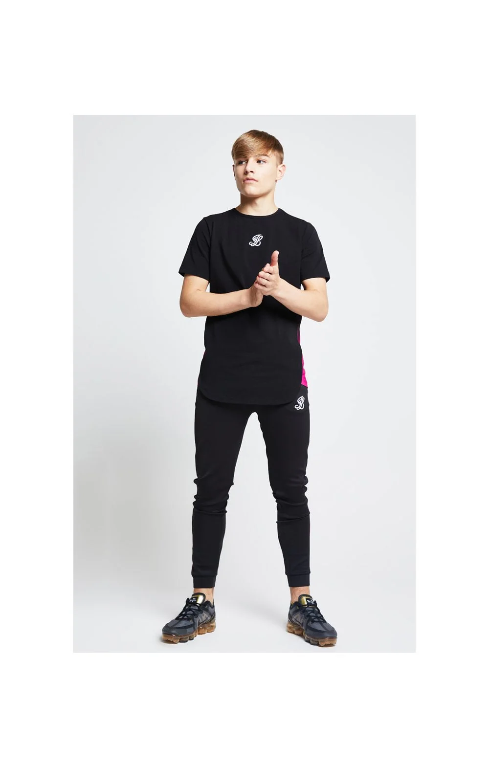 Illusive London Slide Tee - Black & Pink - Image 4