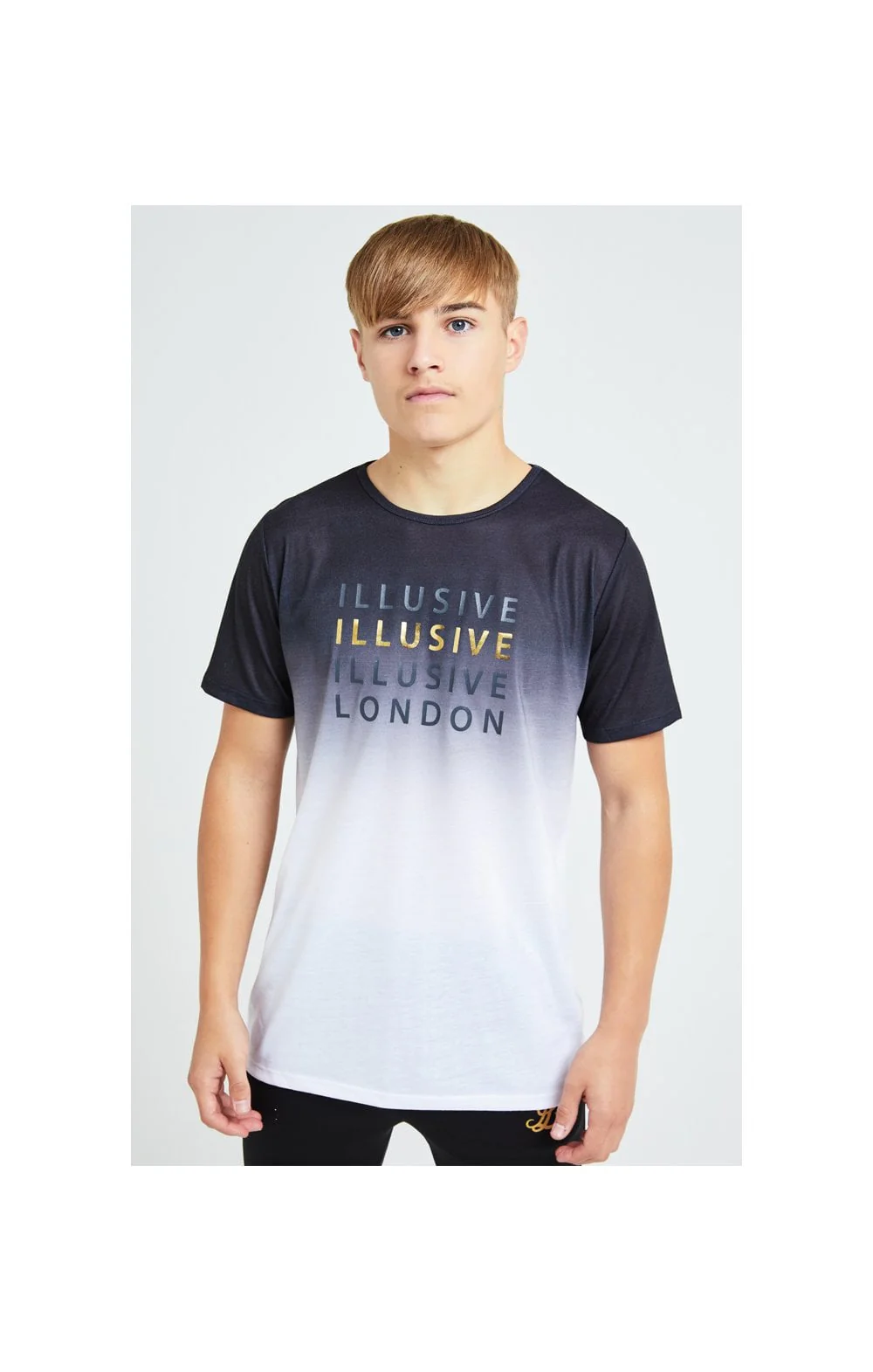 Illusive London Sovereign Fade Tee - Black & White - Image 3