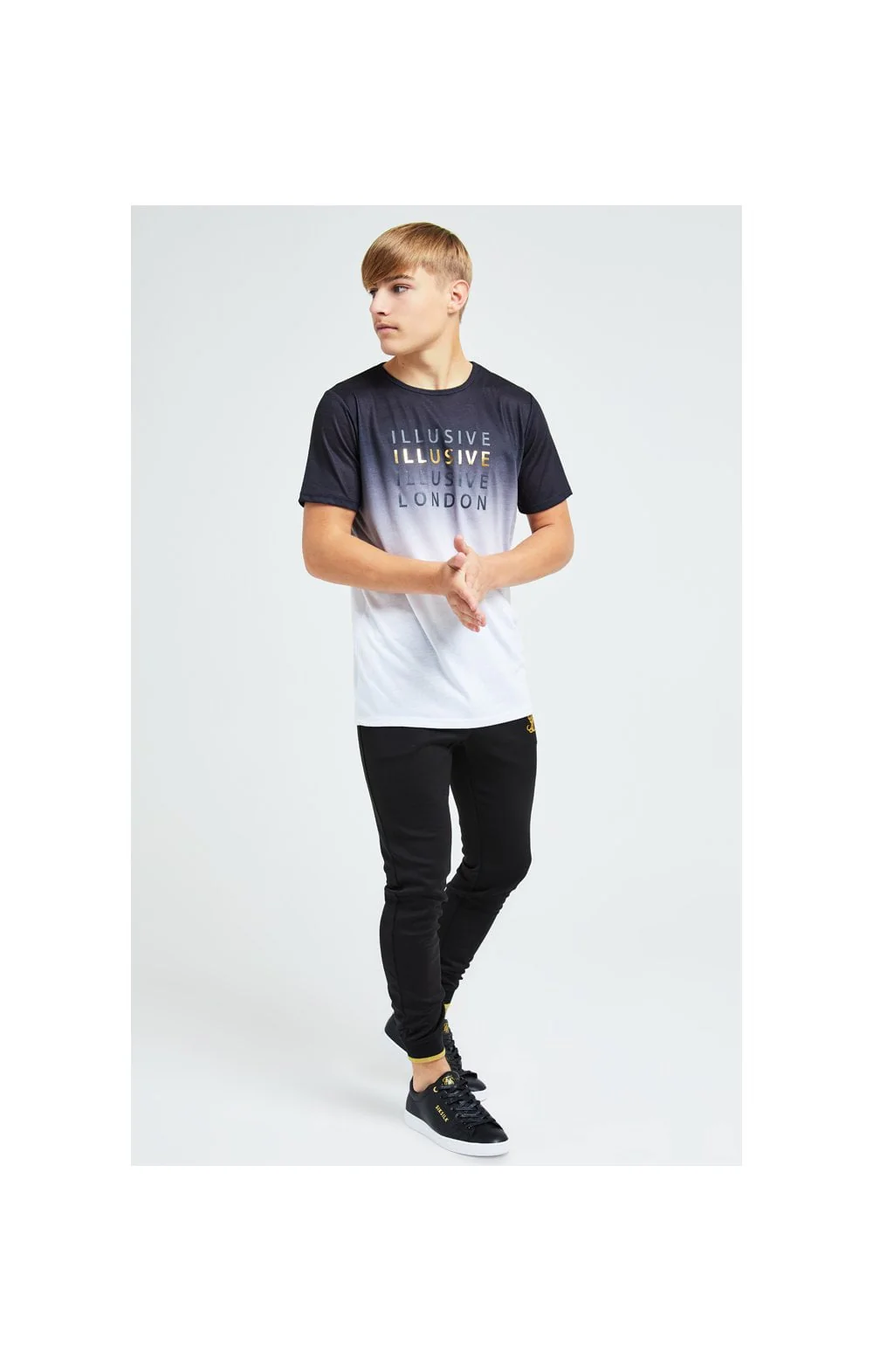 Illusive London Sovereign Fade Tee - Black & White - Image 4