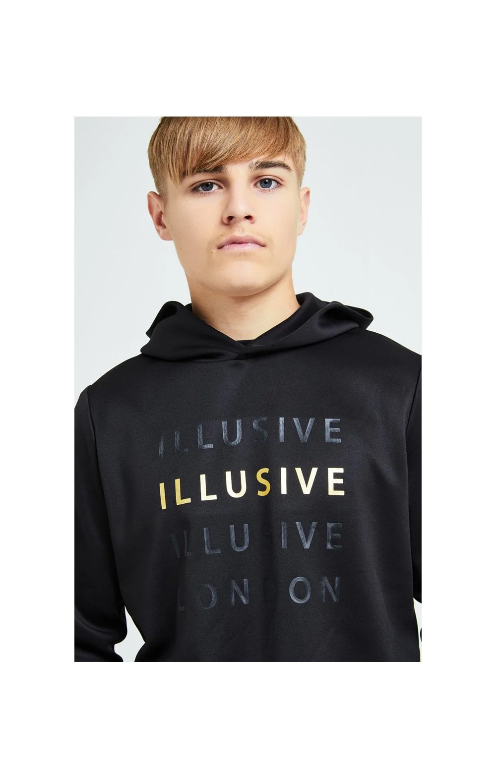 Illusive London Sovereign Overhead Hoodie - Black & Gold - Image 2